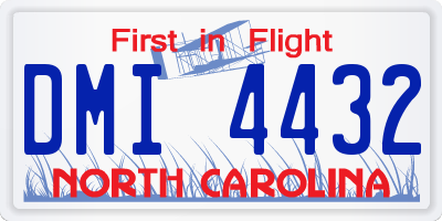 NC license plate DMI4432