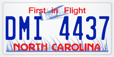 NC license plate DMI4437