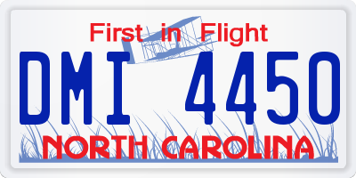 NC license plate DMI4450
