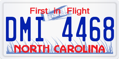 NC license plate DMI4468