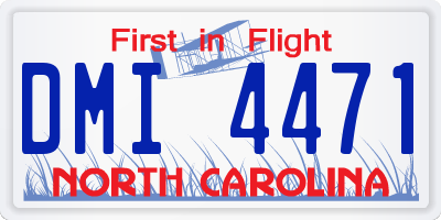 NC license plate DMI4471