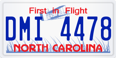 NC license plate DMI4478