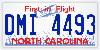 NC license plate DMI4493