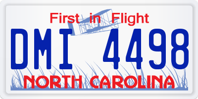 NC license plate DMI4498