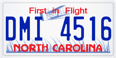 NC license plate DMI4516