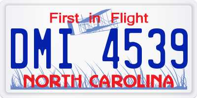 NC license plate DMI4539