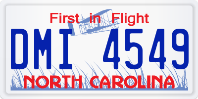 NC license plate DMI4549