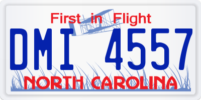 NC license plate DMI4557