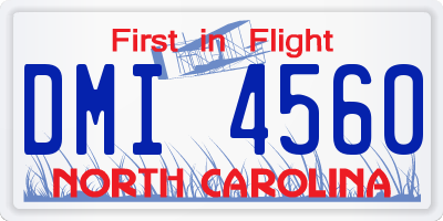 NC license plate DMI4560