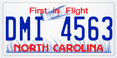 NC license plate DMI4563