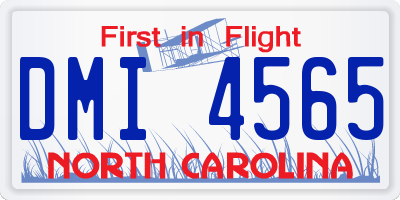 NC license plate DMI4565