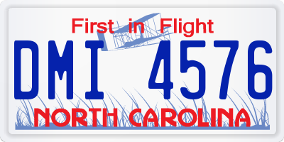 NC license plate DMI4576
