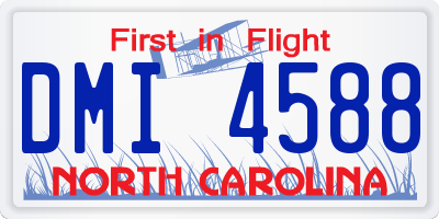 NC license plate DMI4588