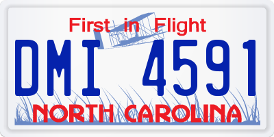 NC license plate DMI4591