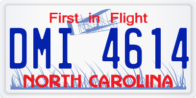 NC license plate DMI4614