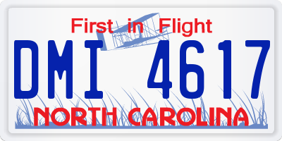 NC license plate DMI4617