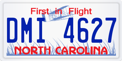 NC license plate DMI4627