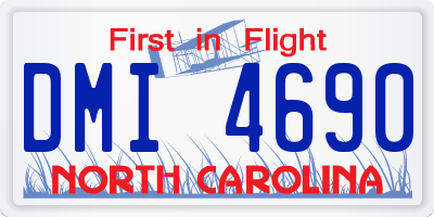 NC license plate DMI4690