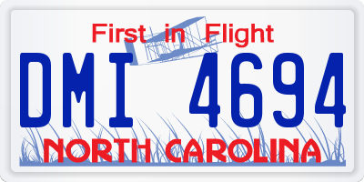 NC license plate DMI4694