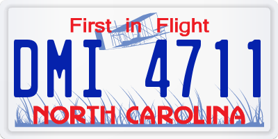NC license plate DMI4711
