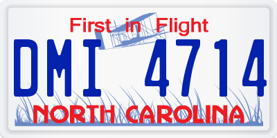 NC license plate DMI4714