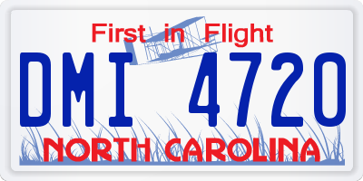 NC license plate DMI4720