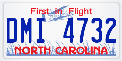 NC license plate DMI4732