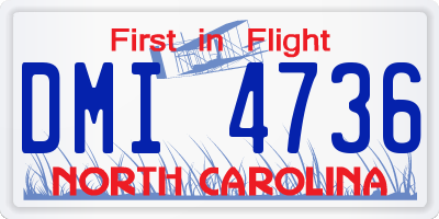 NC license plate DMI4736