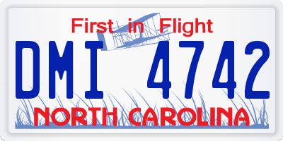NC license plate DMI4742