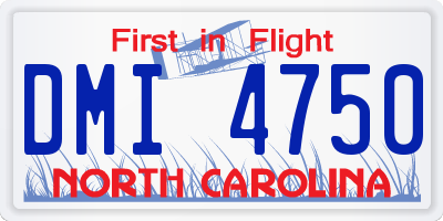 NC license plate DMI4750