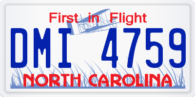 NC license plate DMI4759
