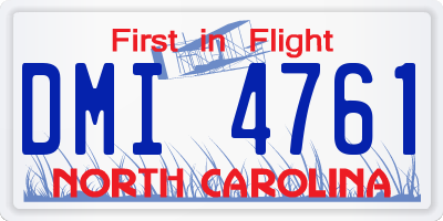 NC license plate DMI4761