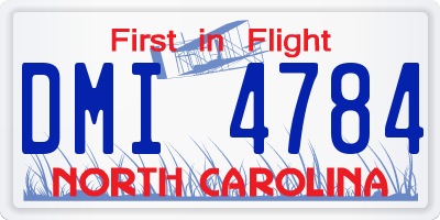 NC license plate DMI4784