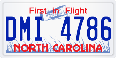 NC license plate DMI4786