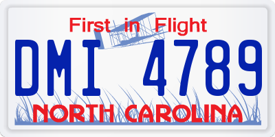 NC license plate DMI4789
