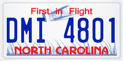NC license plate DMI4801