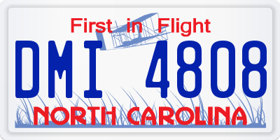NC license plate DMI4808