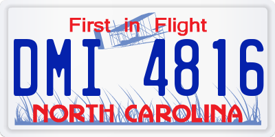NC license plate DMI4816