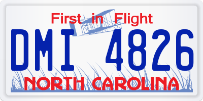 NC license plate DMI4826