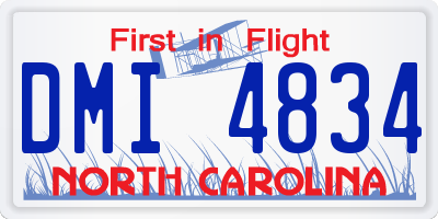 NC license plate DMI4834