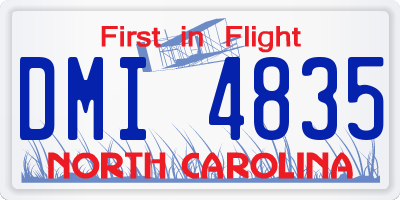 NC license plate DMI4835