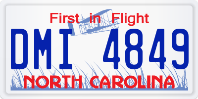 NC license plate DMI4849