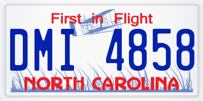 NC license plate DMI4858