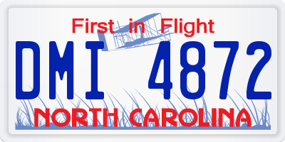 NC license plate DMI4872