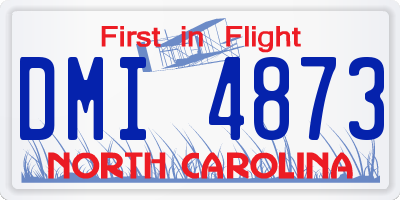 NC license plate DMI4873
