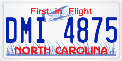 NC license plate DMI4875