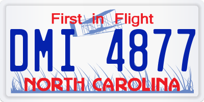NC license plate DMI4877