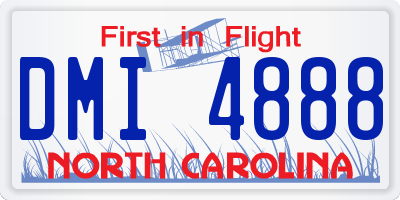 NC license plate DMI4888