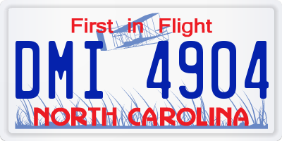 NC license plate DMI4904