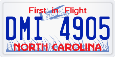 NC license plate DMI4905